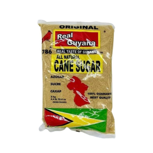 Real Guyana Cane Sugar 2KG Large Bag, 4.38 Pound (Pack of 1)