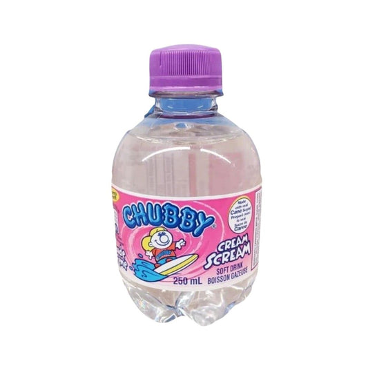 Chubby Cream Scream ( Cream Soda ) Flavor Soft Drink Soda 24 Pack 250ml / 8.5 fl oz each