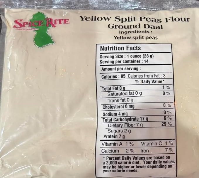Spicerite Great Guyanese Flavor | Yellow Split Peas Flour (Ground Daal) 800g