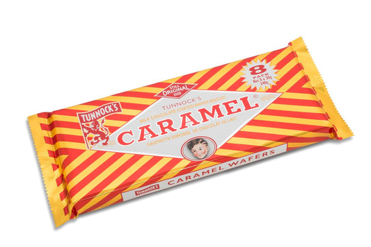 Tunnock's Milk Chocolate Caramel Wafers, 30g, 8ct (Pack of 1)
