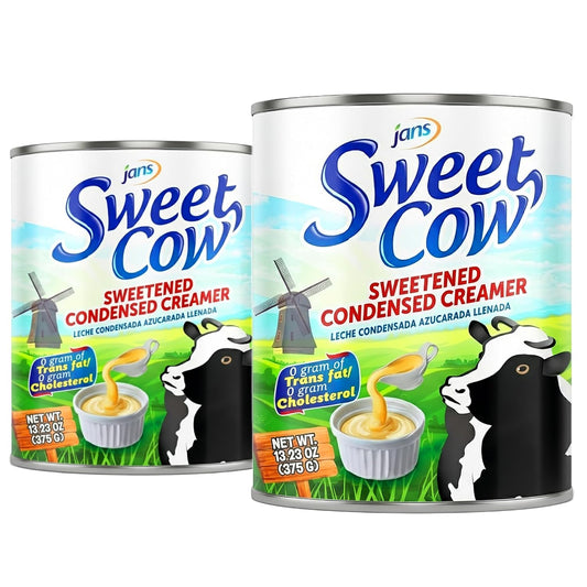 Sweet Cow Sweetened Condensed Milk Creamer (13.23 Oz, Pack of 2) Canned, Leche Condensada