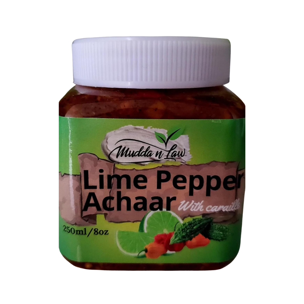 Mudda n' Law Lime Pepper Achaar with Caraille 8oz (Product of Trinidad & Tobago)